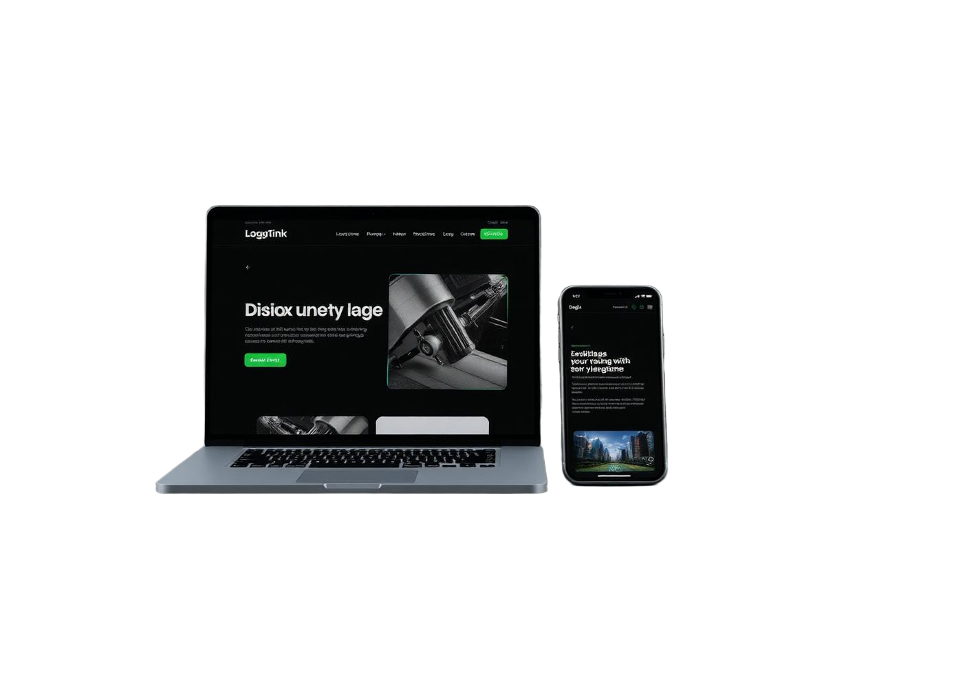 Laptop and smartphone displaying modern websites built by WebCraft Solutions